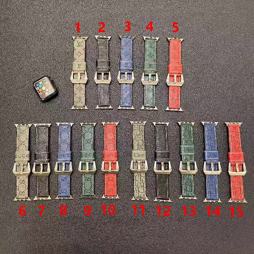 Luxury Designer Inspired Apple Watch Band - Premium Genuine Leather - LV Gucci Dior Style