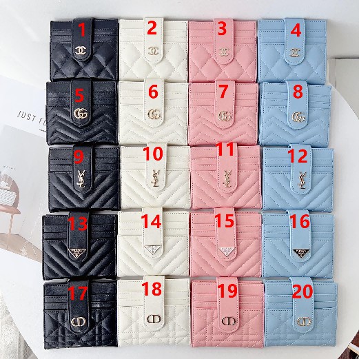 Luxury Brand Gold Logo Wallerd Holder Sett & Ca